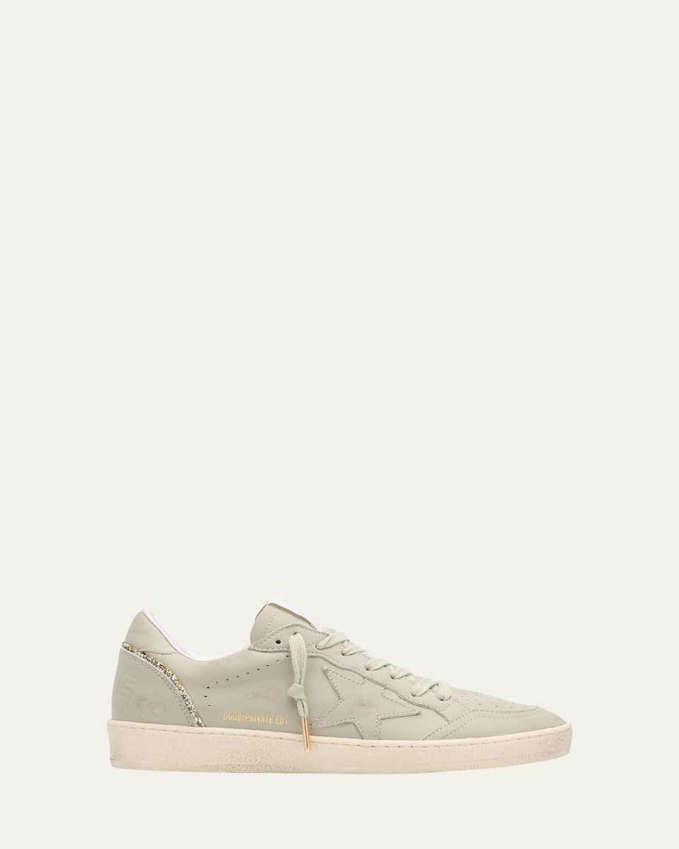 Ballstar Leather Glitter Low-Top Sneakers